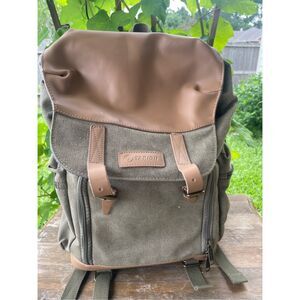 Tarion M-02 Canvas Camera Photography Backpack with 15” Laptop Compartment